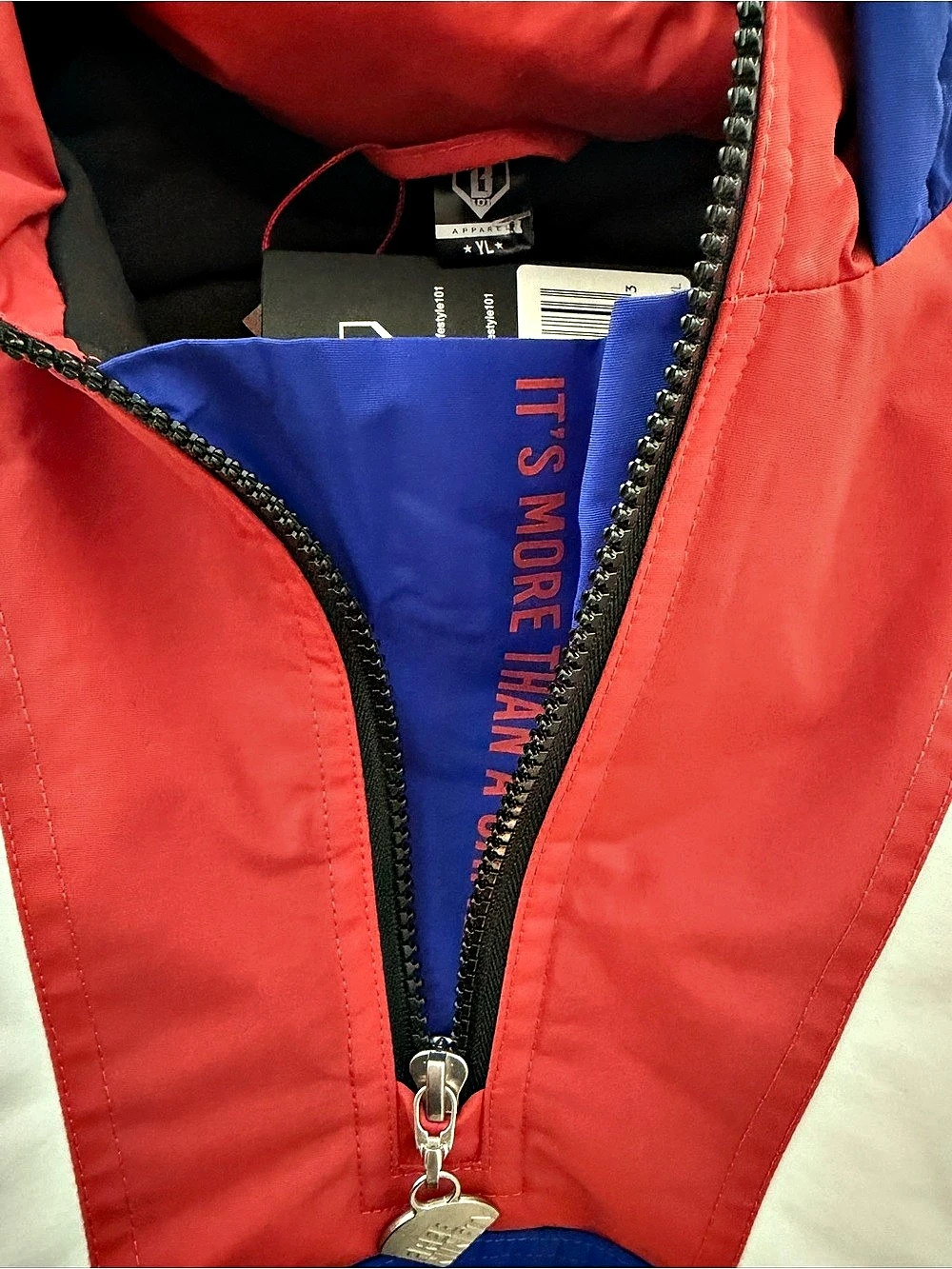 Baseball Lifestyle 101 Color Block Jacket Size YL NWT - Picture 4 of 4